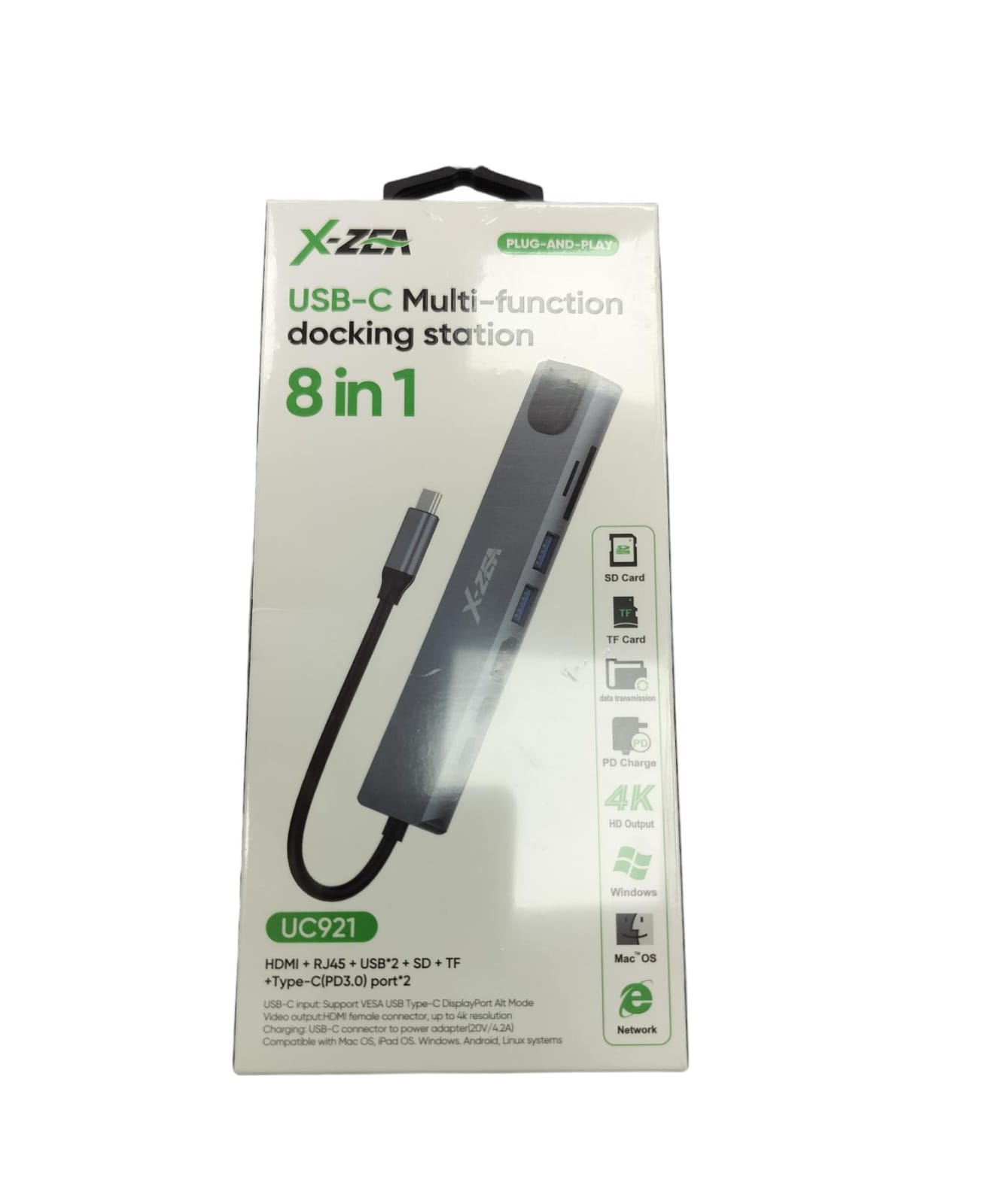 X ZXA USB-C Multi-Function Docking Station 8-in-1 X ZXA USB-C Multi-Function Docking Station 8-in-1