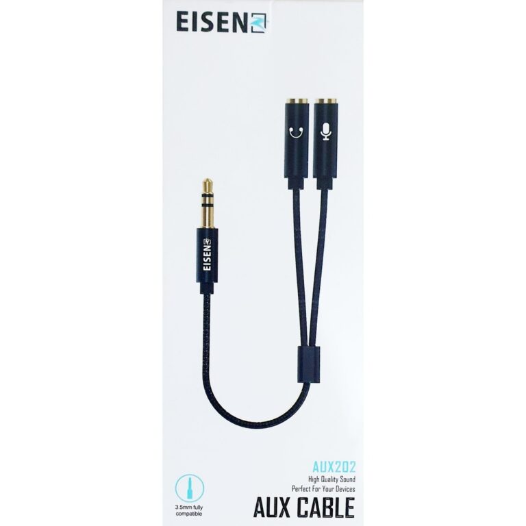 Eisenz AUX 3.5MM Jack Earphone -Microphone Audio Splitter - AUX202
