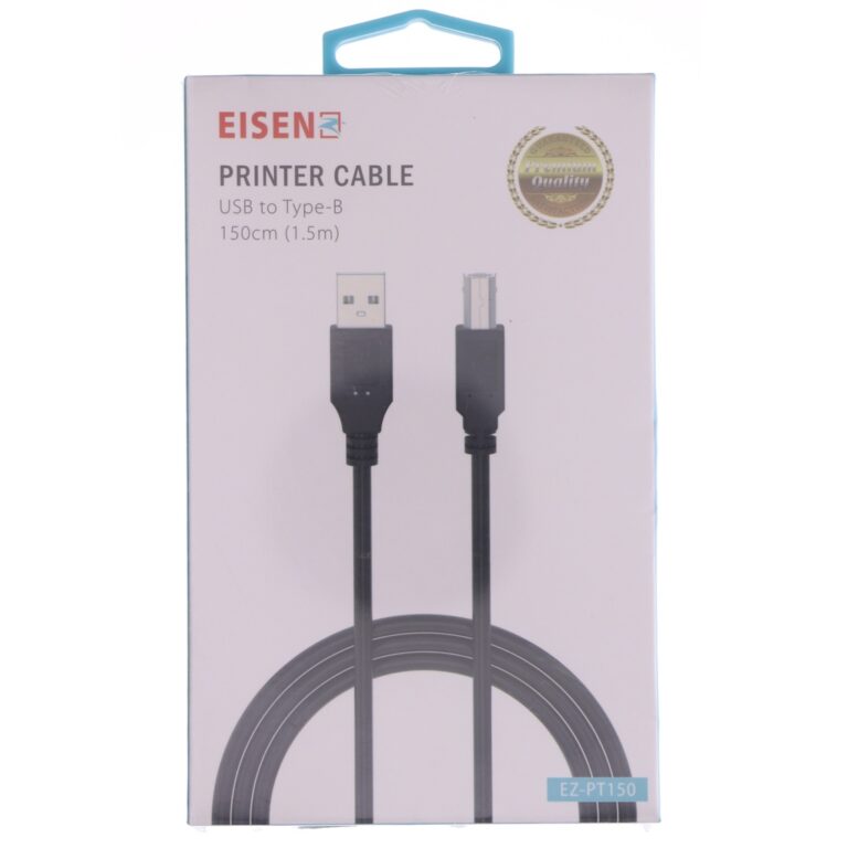 Eisen Printer Cable USB to Type-B 1.5M - EZ-PT150
