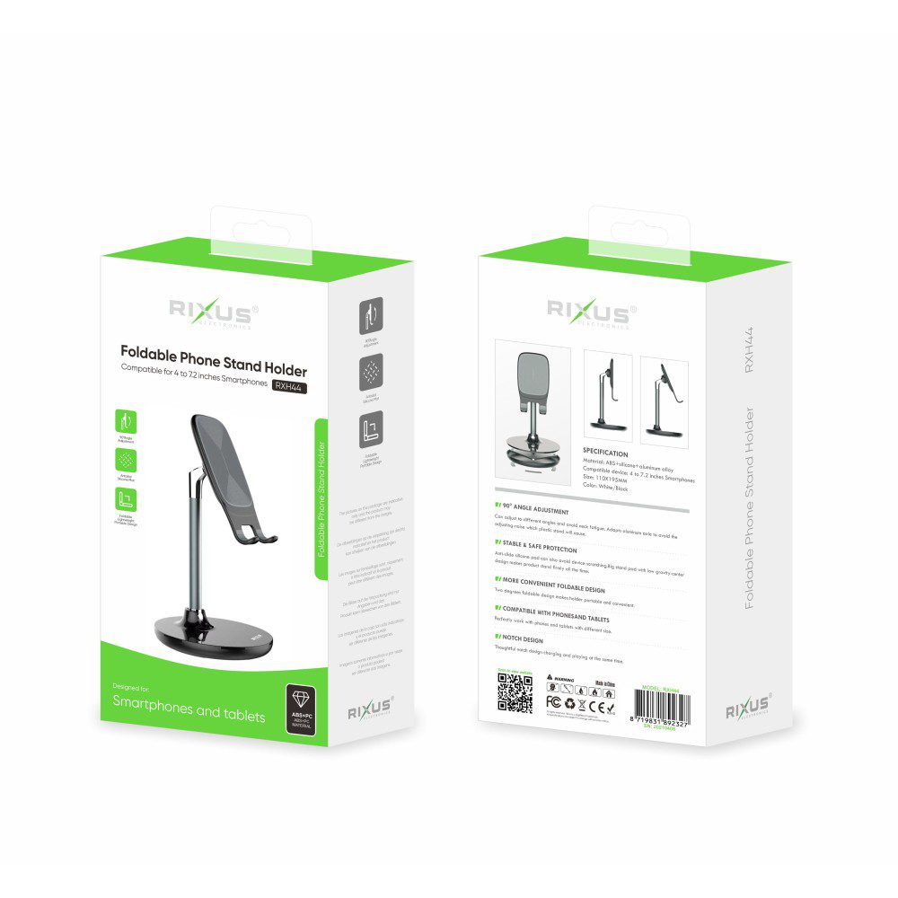 Rixus RXH44 Foldable Desk Phone Stand Holder Rixus RXH44 Foldable Desk Phone Stand Holder
