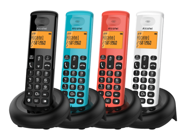 E160-1-600x450 Alcatel E160 Cordless Phone – Blue - Image 1