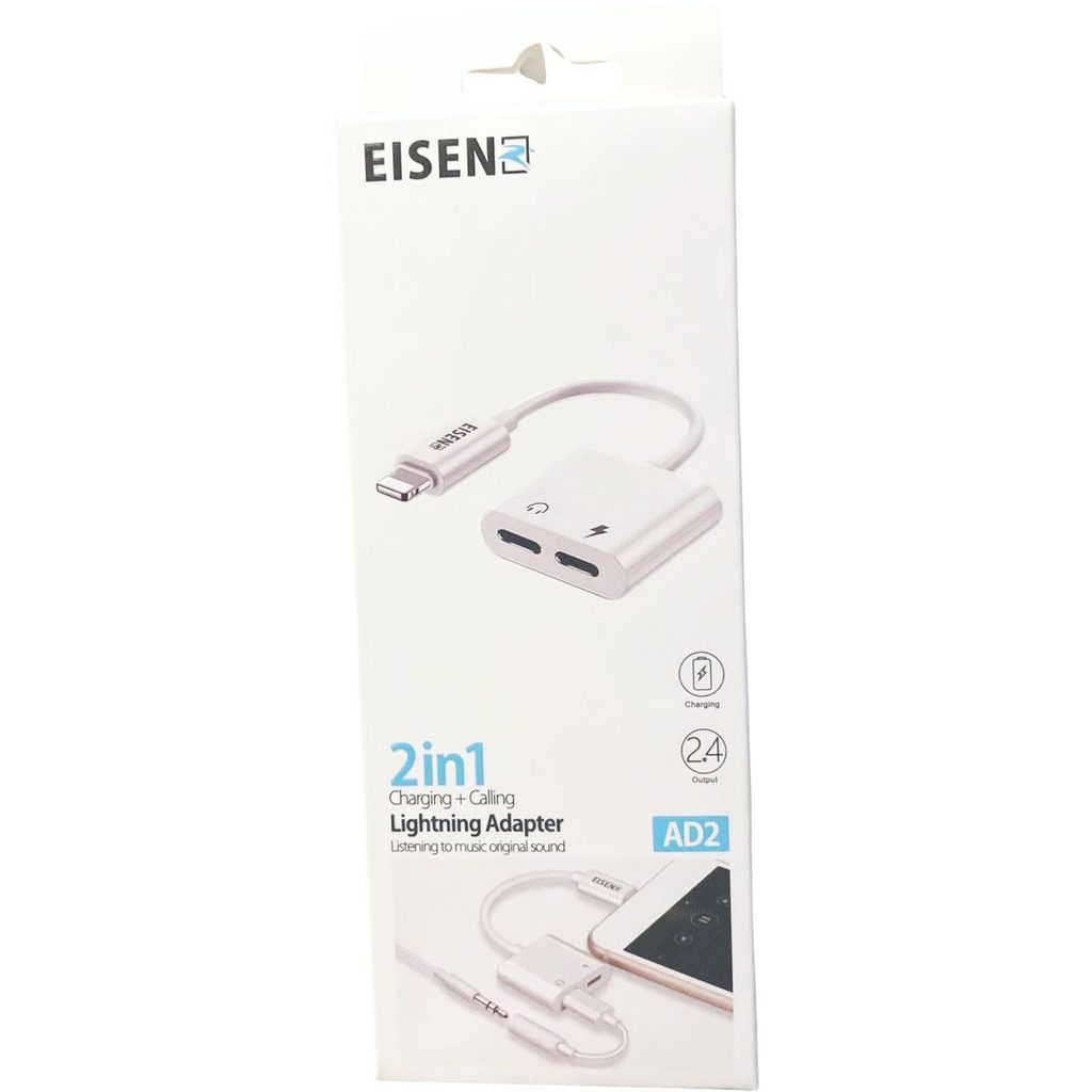Eisenz 2-1 Charging + Calling to Lightning Adapter - AD2 Eisenz 2-1 Charging + Calling to Lightning Adapter - AD2