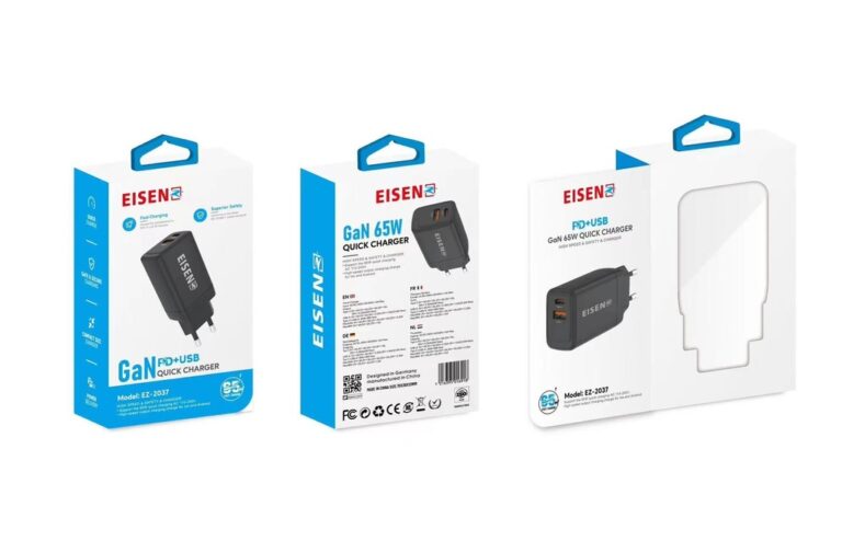 Eisenz 65W Charger Adapter USB + USB Type-C PD - EZ-2037