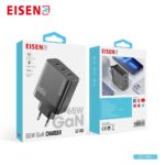 Eisenz 65W Fast Adapter with With 2 USB Typ-C PD + USB - EZ-061