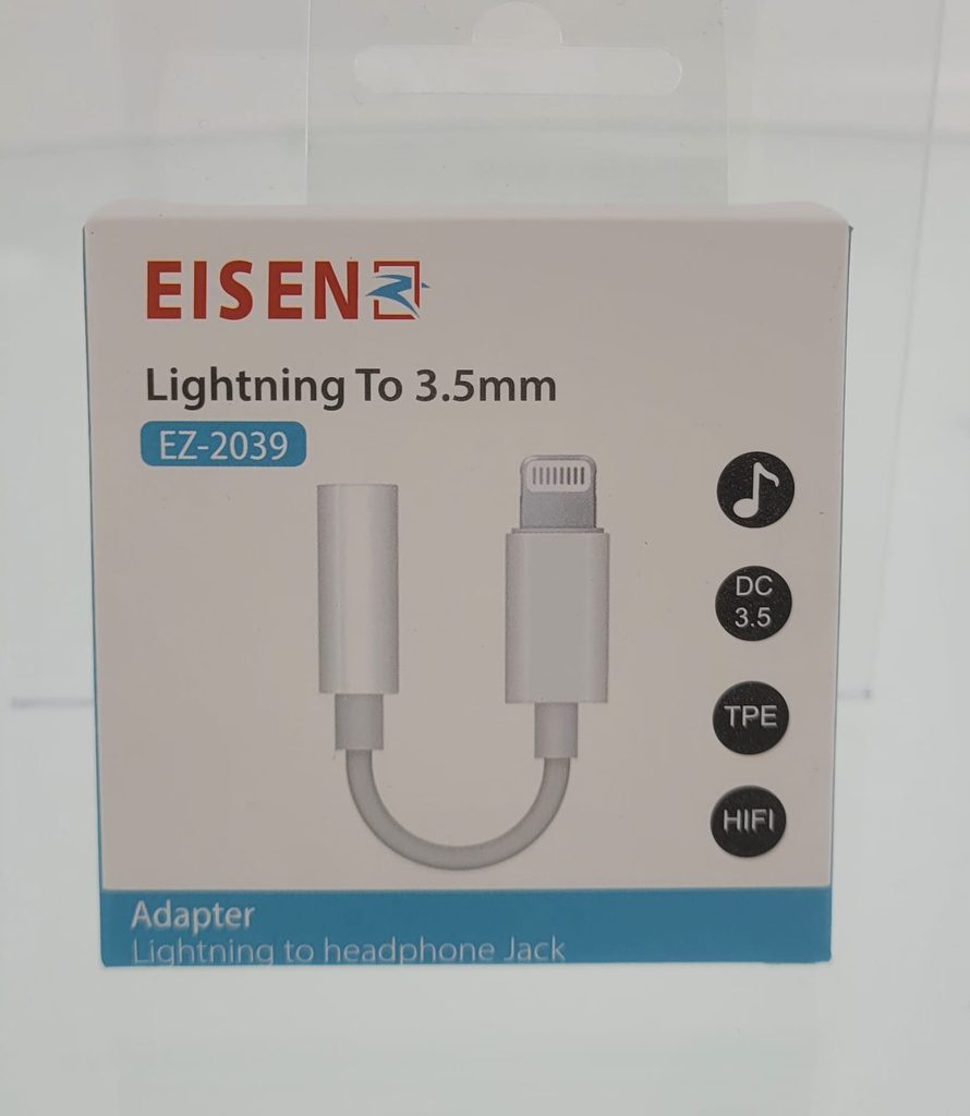 Eisenz Lightning to 3.5MM Headphone Jack Adapter - EZ-2039 Eisenz Lightning to 3.5MM Headphone Jack Adapter - EZ-2039