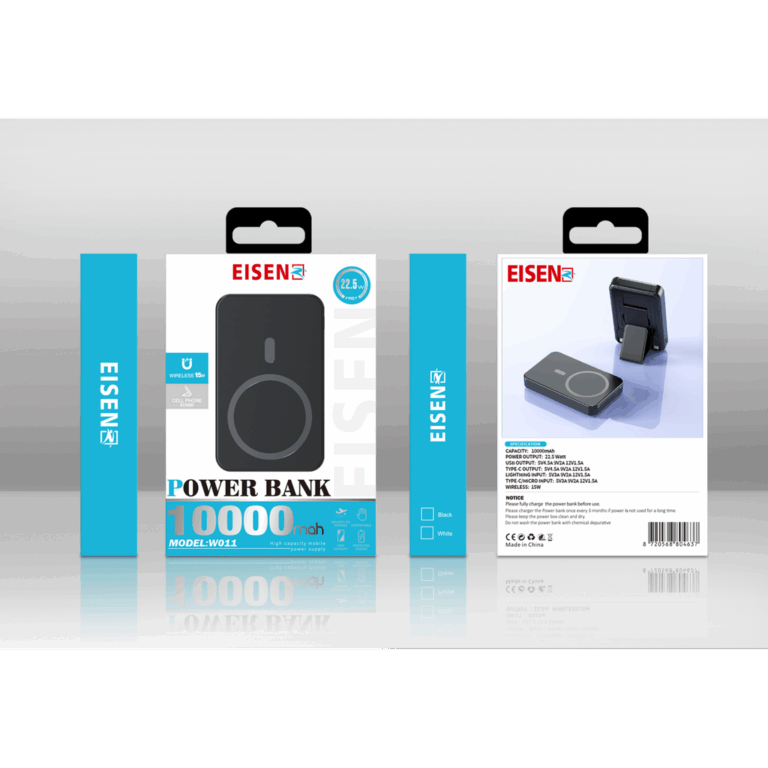 Eisenz Mag-Safe Powerbank 10000mAh 15W Wireless + PD 22.5W In/Out - W011
