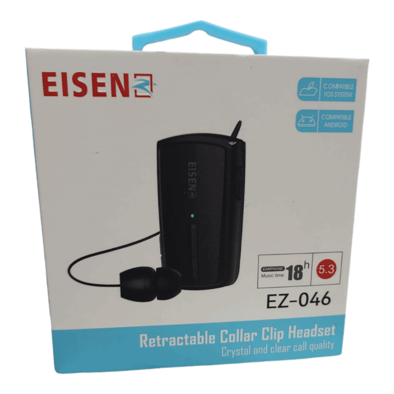 Eisenz Retractable Collar Clip Headset - EZ-046