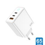 Jellico 65W Fast Charger 3 Port Adapter  EU20