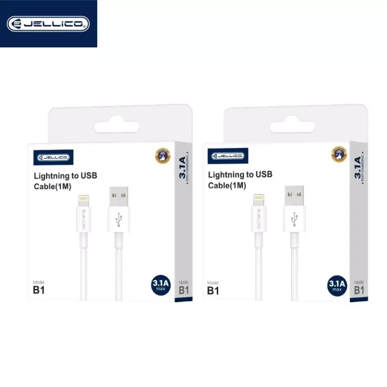 Jellico  USB to Lightning Cable (3.1 A) 1 meter JELLICO B1 (Box/blister) white