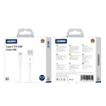 Jellico USB to USB-C/Type C cable (3.1 A) 1 meter  B1 (Box/blister) white