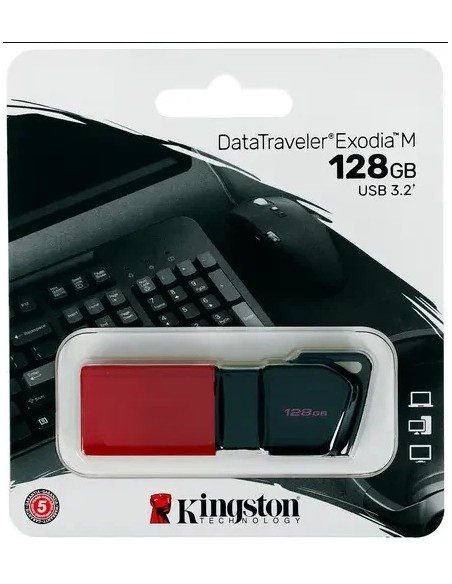 Kingston Pendrive USB-A 3.2 128GB DTXM/128GB Nero/Rosso