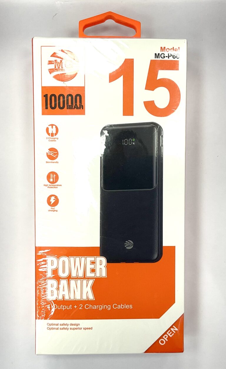 MG Powerbank  10K Mah 4Output+2 Charging Cables MG-P60