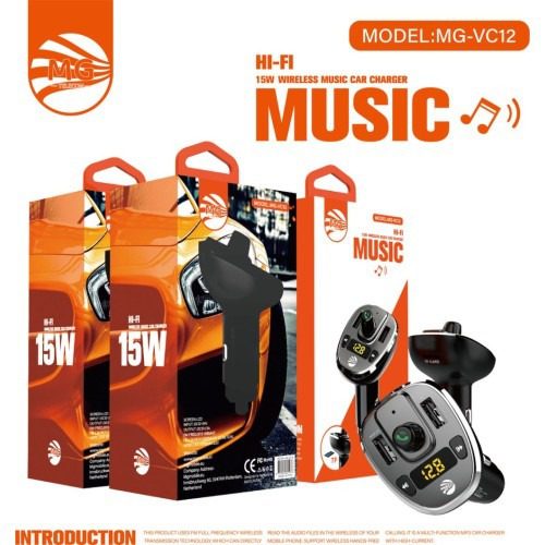 MG – FM Car Transmitter MX-VC12 Met Bluetooth / USB