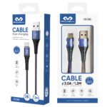 Miccell Usb To Type C 3.0A/1.2M Fast Charging VQ-D83