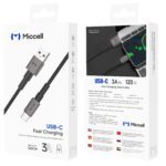 Miccell Usb To Type C 3A Fast Charge 1.2m VQ-D34