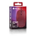 NGS Mouse Wired Red Flame  1000dpi Red