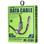 REMAX 65W Multi Functional Zinc Alloy Braided Data Cable RC-C189 Black