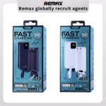REMAX Suji Series PD 20W+QC 22.5W  Fast Charging Cabled Power Bank 30000mAh  RPP-550 Blue