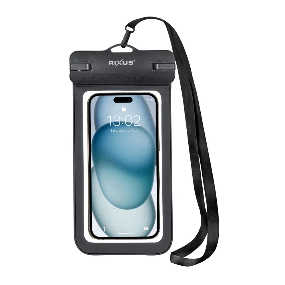 Rixus RXBG15 Splash Waterproof Phone Bag Black Rixus RXBG15 Splash Waterproof Phone Bag Black