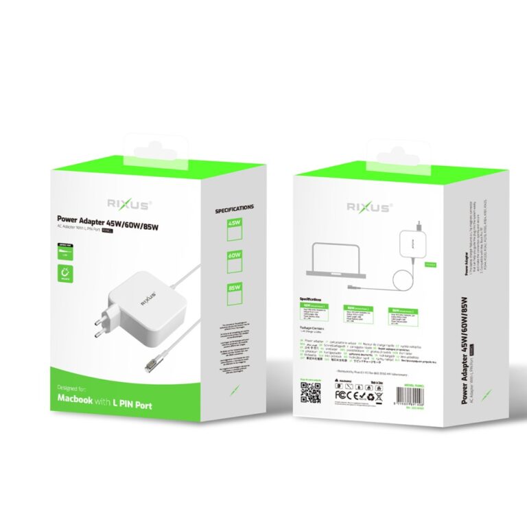 Rixus RXMCL Charger For Macbook 45W L Tip
