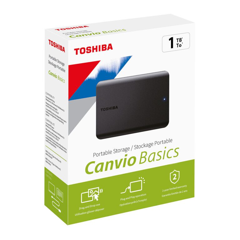 Toshiba External Hard Disk Canvio Basic HDTB510EK3AA 1TB Black