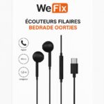 We Fix Ecouters Filaires Black Type C
