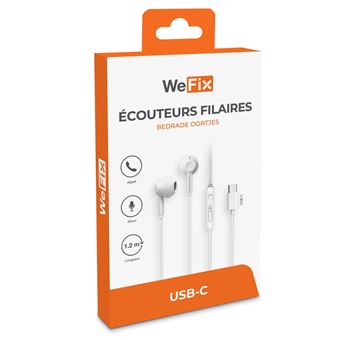 We Fix Ecouters Filaires White Type C