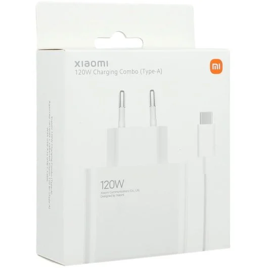 Xiaomi 120 W Charging Combo USB-A Charger + USB-C Cable White
