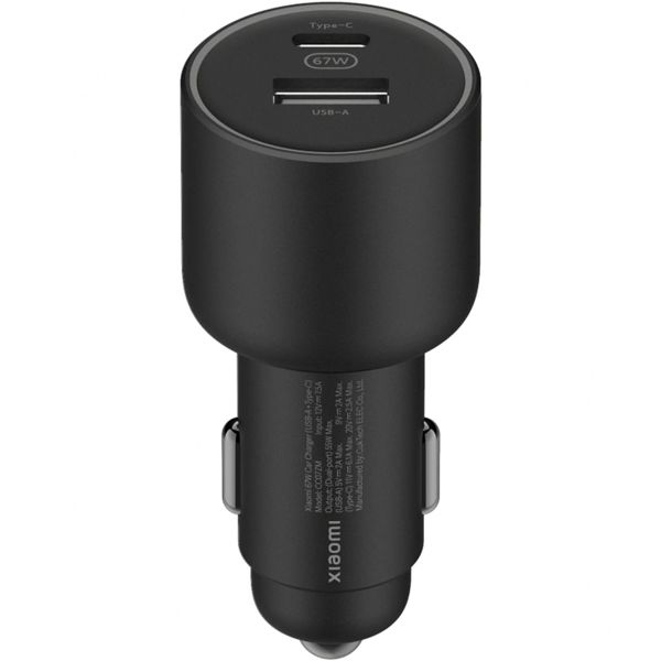 Xiaomi Car Charger 67W USB-C + USB-A Black
