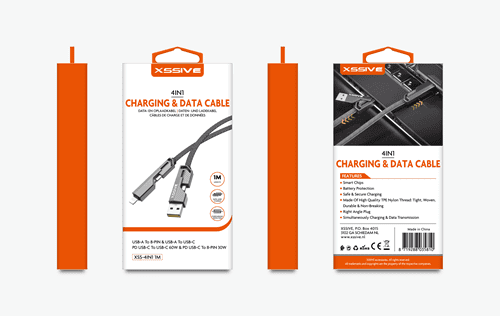 Xssive Braided 4in1 USB Cable XSS-4IN1 1m